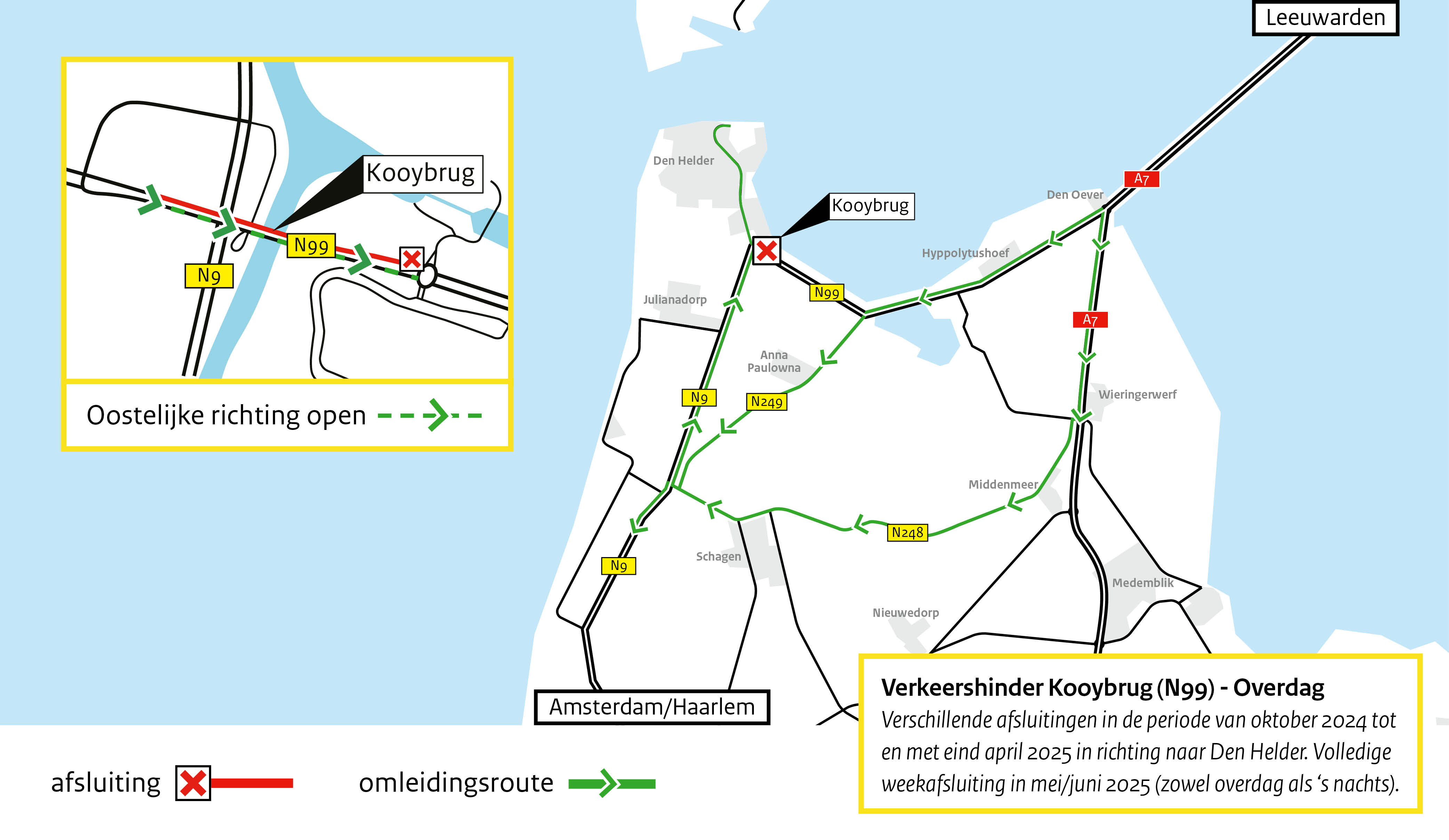 Omleidingskaart Kooybruk overdag